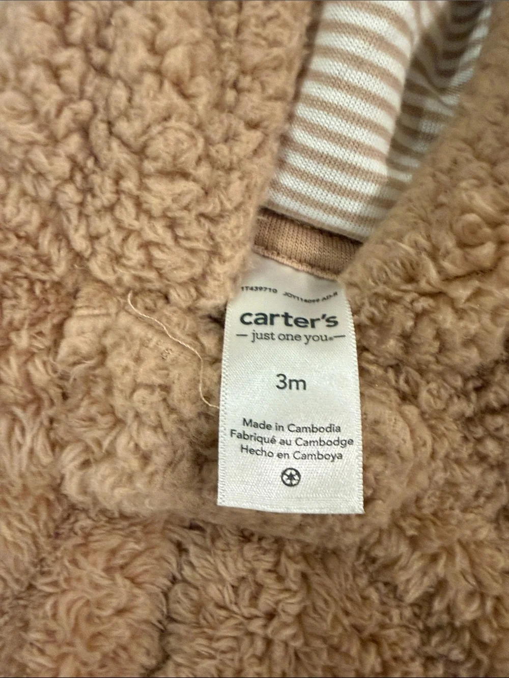 3 month holiday wear including Cozy Brown Sherpa Footed One-Piece